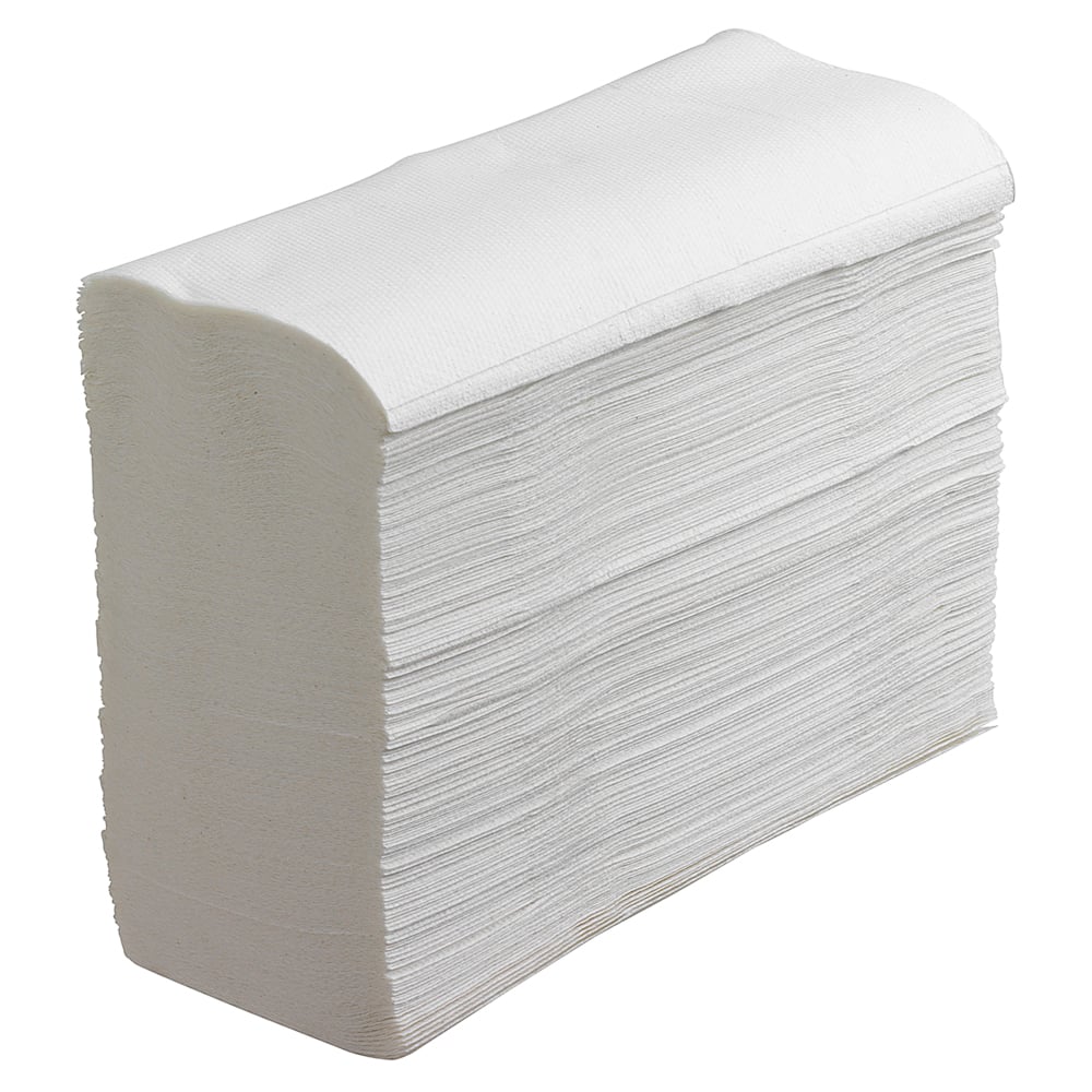 Scott® Multifold Handtücher 3749 – gefaltete Papierhandtücher – 16 Packungen x 250 weiße Papierhandtücher (insges. 4.000) - 3749