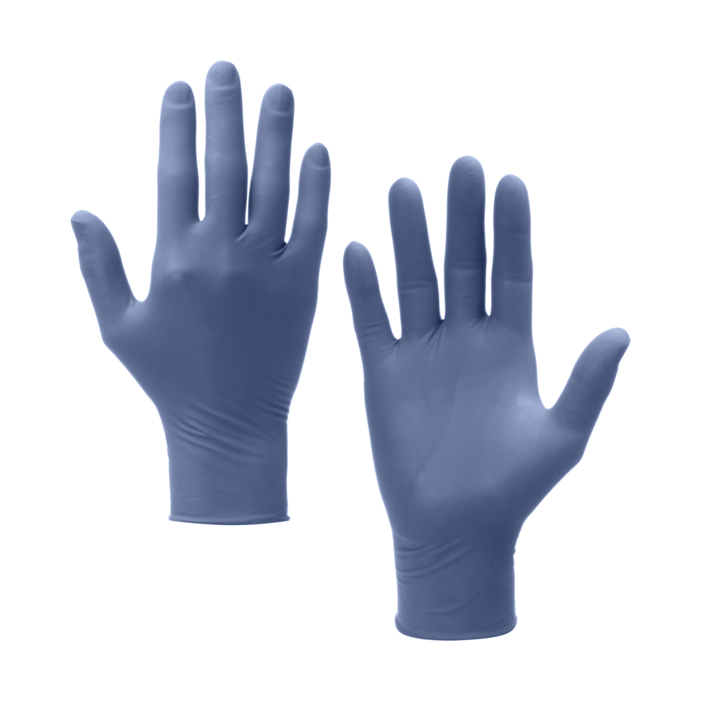 Gants ambidextres en nitrile Kimtech™ Opal™ 62883 - Bleu foncé, taille L, 10 x 200 (2 000 gants), longueur 24 cm - 62883