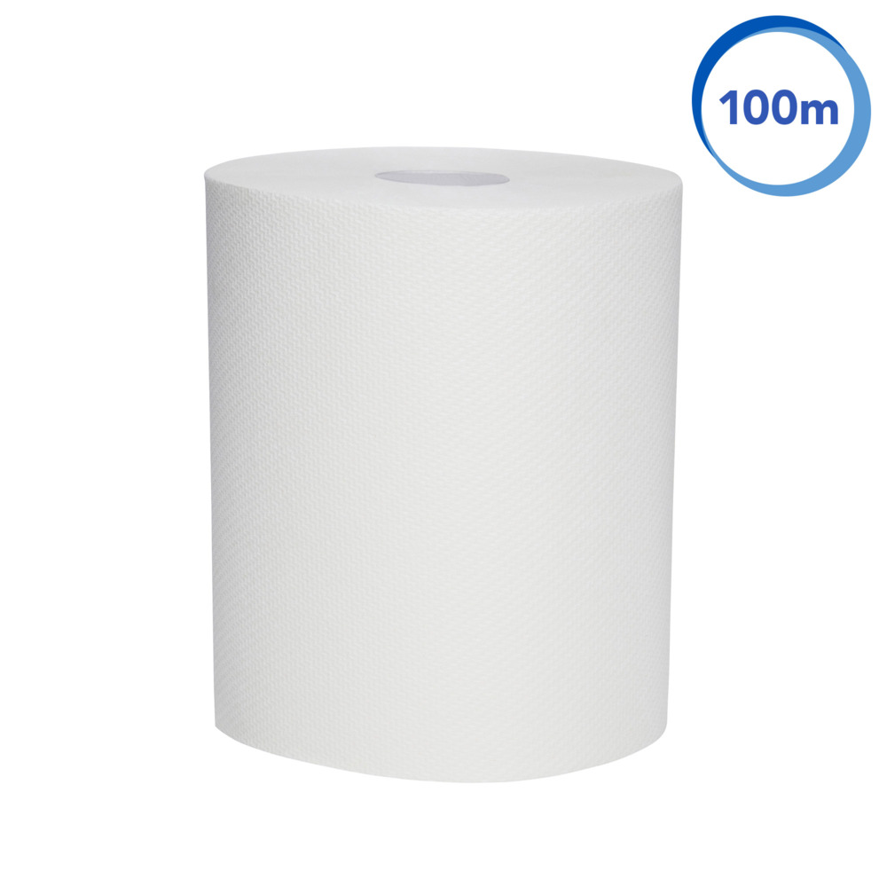 SCOTT® Roll Towel (4419), White Roll, 16 Rolls / Case, 100m / Roll (1,600m) - S050058503