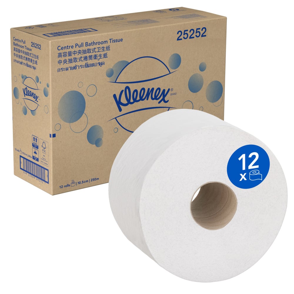 KLEENEX® Centrepull Bathroom Tissue (25252), 2 Ply Toilet Paper, 12 ...