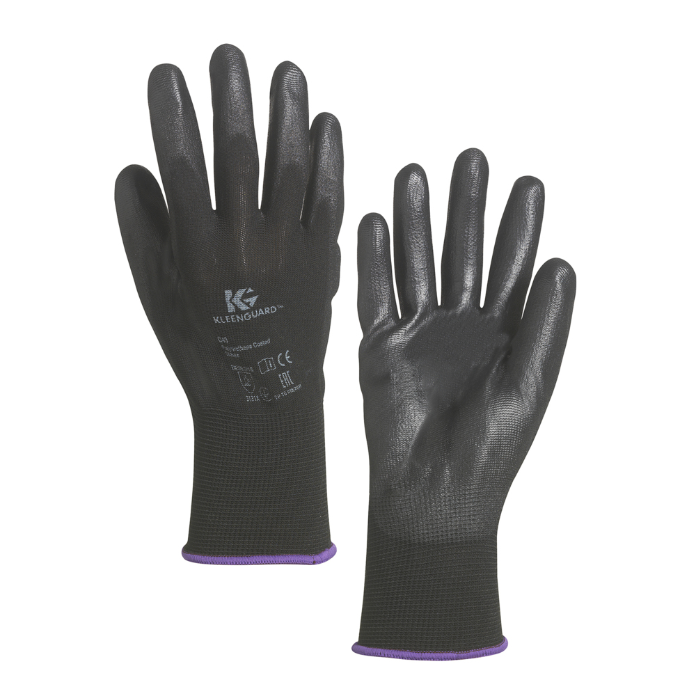 KleenGuard® G40 Polyurethane Coated Hand Specific Gloves (13839) - Black Size 9, 5 Packs / Case, 12 Pairs / Pack (120 gloves) - S058258214