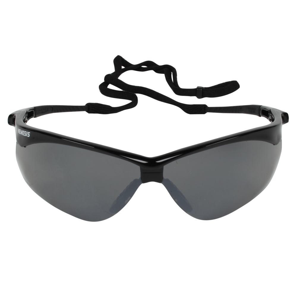 KleenGuard® Nemesis CSA Safety Glasses (20380), Smoke Mirror Lenses with Black Frame, 1 Pair / Pack, 12 Pairs / Case (12 Pairs) - 991020380