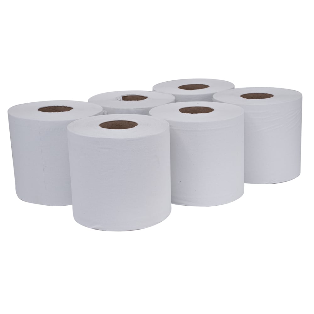 WypAll® Roll Control Wipers (28888), White 1-Ply, 6 Rolls / Case, 300m / Roll (6,000 Sheets) - S055873838