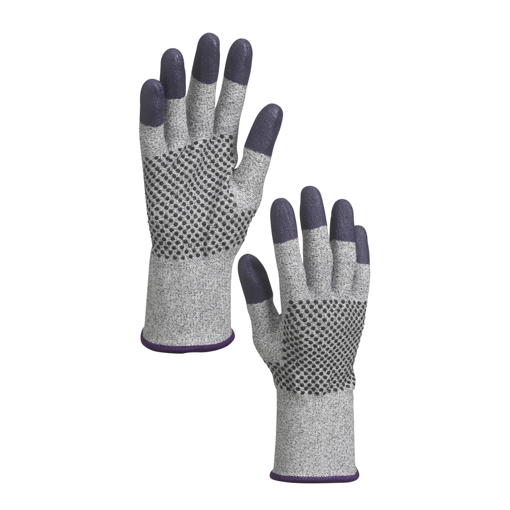 KleenGuard® G60 Nitrile Ambidextere Niveau 3 Snijbestendige Handschoenen 97430 - Grijs en paars, 7, 1x12 (12 handschoenen) - 97430