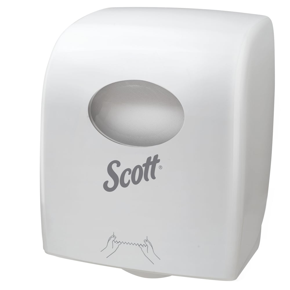 SCOTT® Slimroll Rolled Hand Towel Dispenser (7957), White Paper Towel Dispenser, 1 Dispenser / Case - S057215427