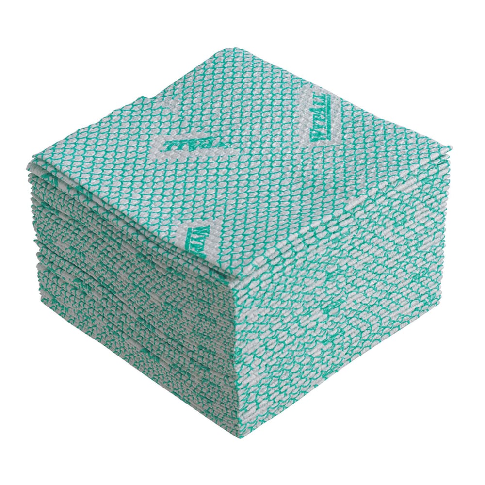 WypAll® X80 Plus Cloths (19154), Quarter-Fold Green Cloths, 8 Packs / Case, 30 Cloths / Pack (240 Cloths) - S055513535