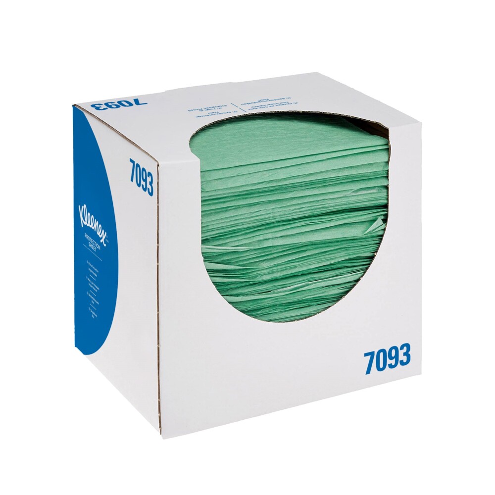 Kleenex® Hygiëne doekjes voor de patiëntenzorg 7093 - 100 groene handdoekjes per dispenser box (verpakking bevat 4 boxen) - 7093