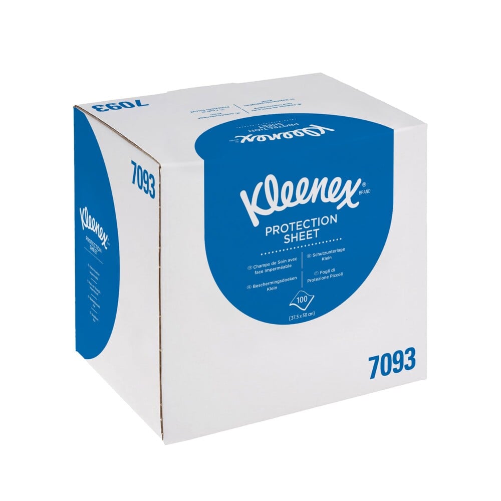 Kleenex® Hygiëne doekjes voor de patiëntenzorg 7093 - 100 groene handdoekjes per dispenser box (verpakking bevat 4 boxen) - 7093