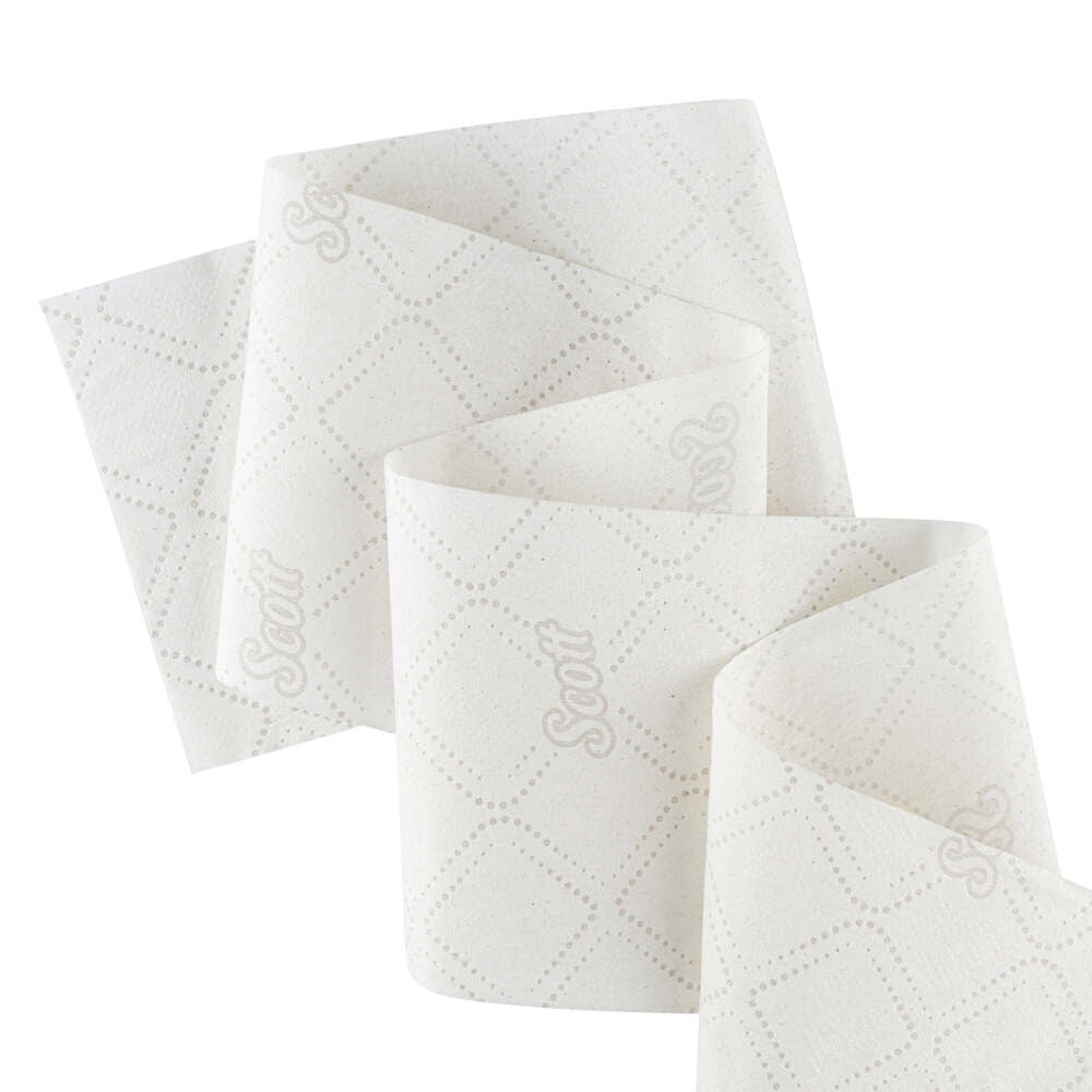 Scott® Essential™ Jumbo Roll Toilet Tissue 8614 - 2 Ply Toilet Paper - 12 Rolls x 500 White Toilet Paper Sheets (2,400m) - 8614