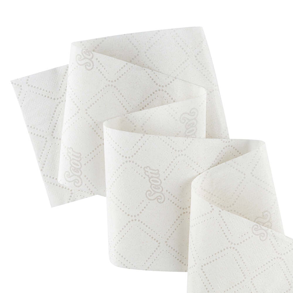 Rouleau de papier toilette Jumbo Scott® Essential™ 8614 - Papier toilette 2 épaisseurs - 12 rouleaux de 500 feuilles blanches de papier toilette (2 400 m) - 8614