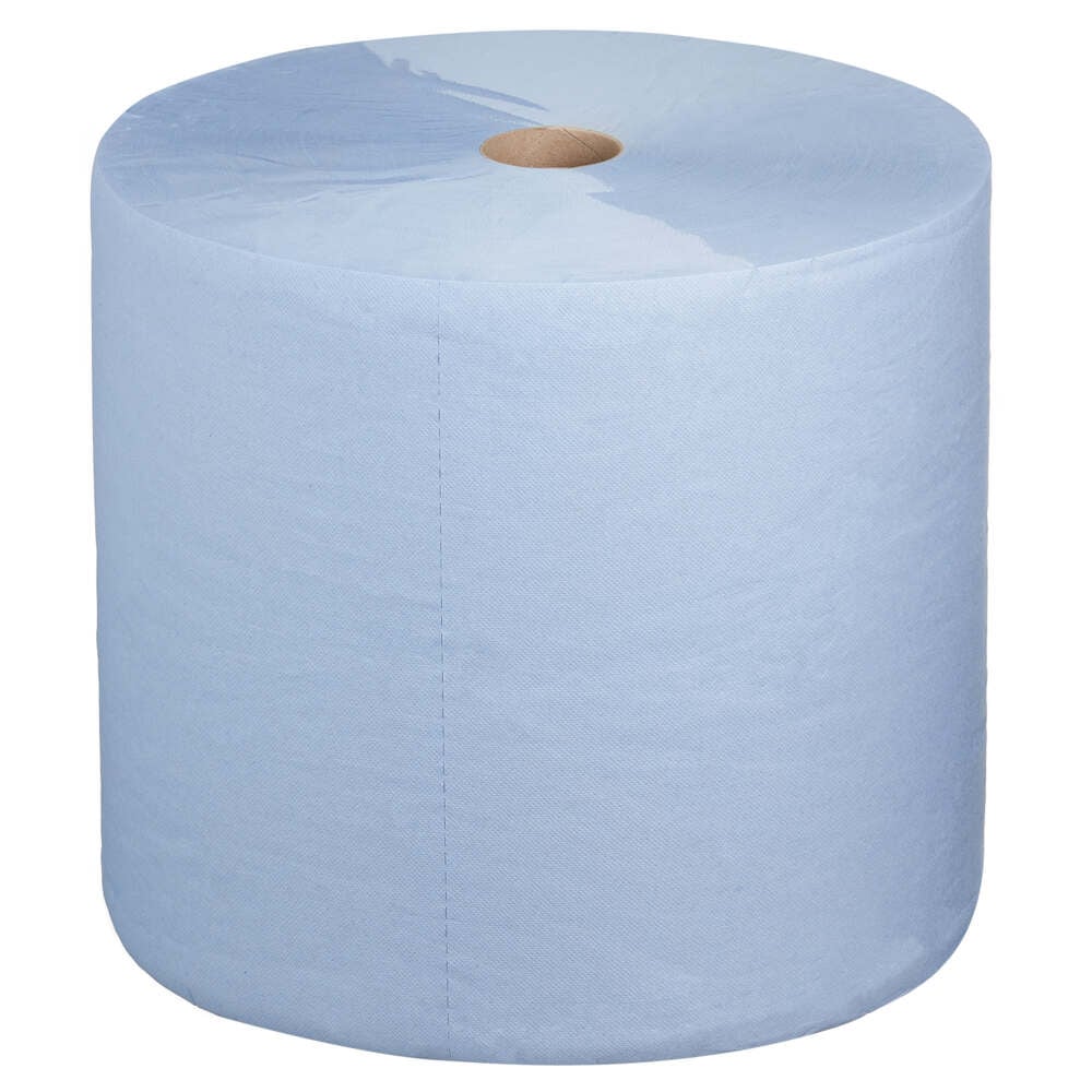 WypAll® L30 blauwe papieren doeken voor schoonmaak en onderhoud 7359 - Extra brede en lange jumborol - 1 blauwe rol x 1000 vellen 3-laagse papieren poetsdoeken - 7359