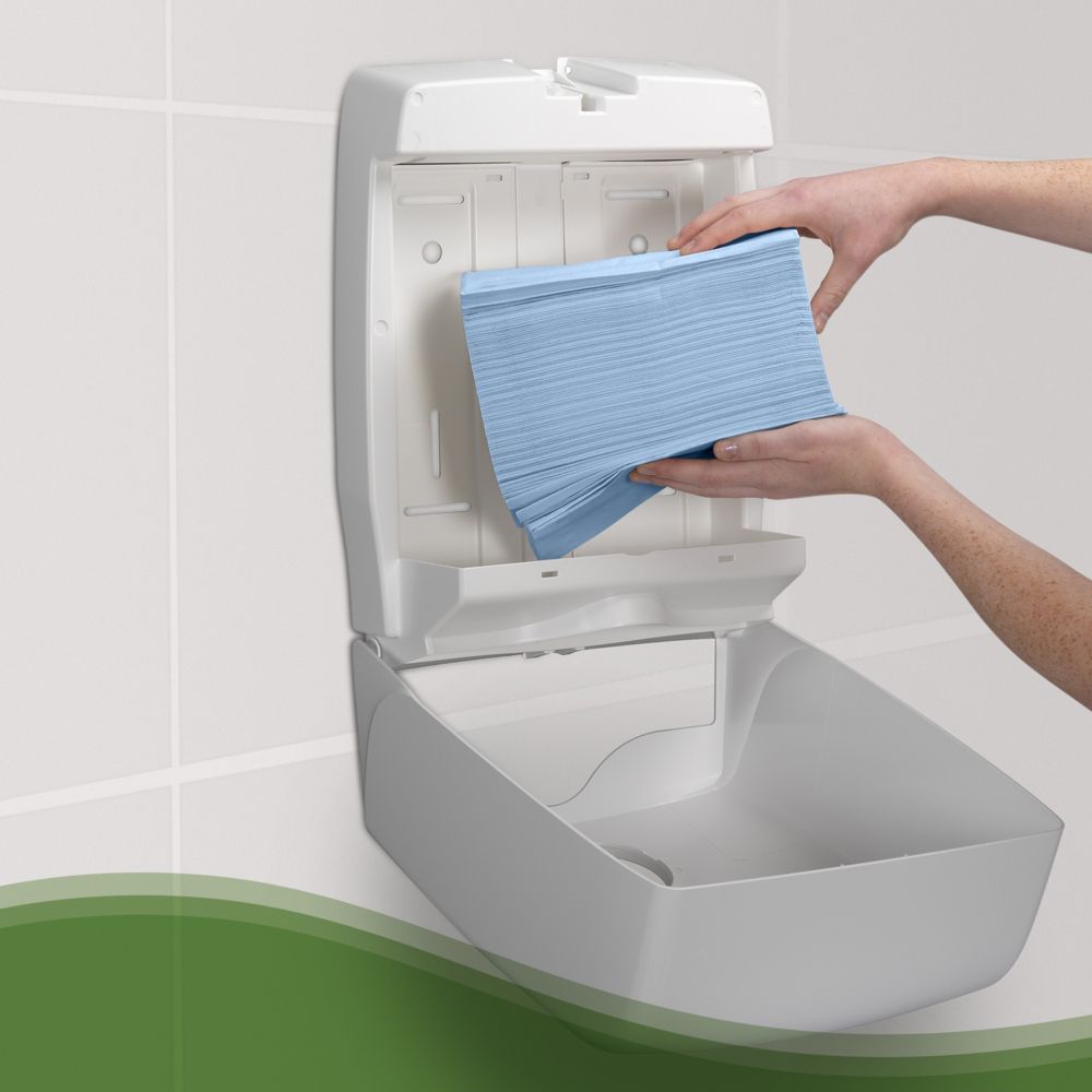Kleenex® Falt-Handtücher 4632 – 2-lagige Multifold Papierhandtücher – 16 Packungen Falthandtücher x 150 kleine weiße Papiertücher (insges. 2.400) - 4632