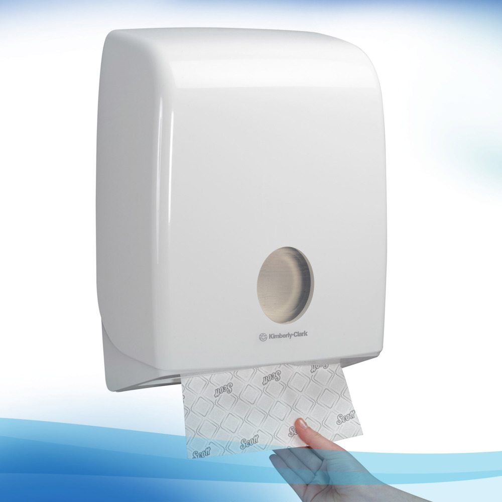 Scott® Essential™ Toallas secamanos 6609: toallas secamanos de papel plegadas, 16 paquetes x 220 unidades de papel secamanos blanco (3520 en total) - 6609