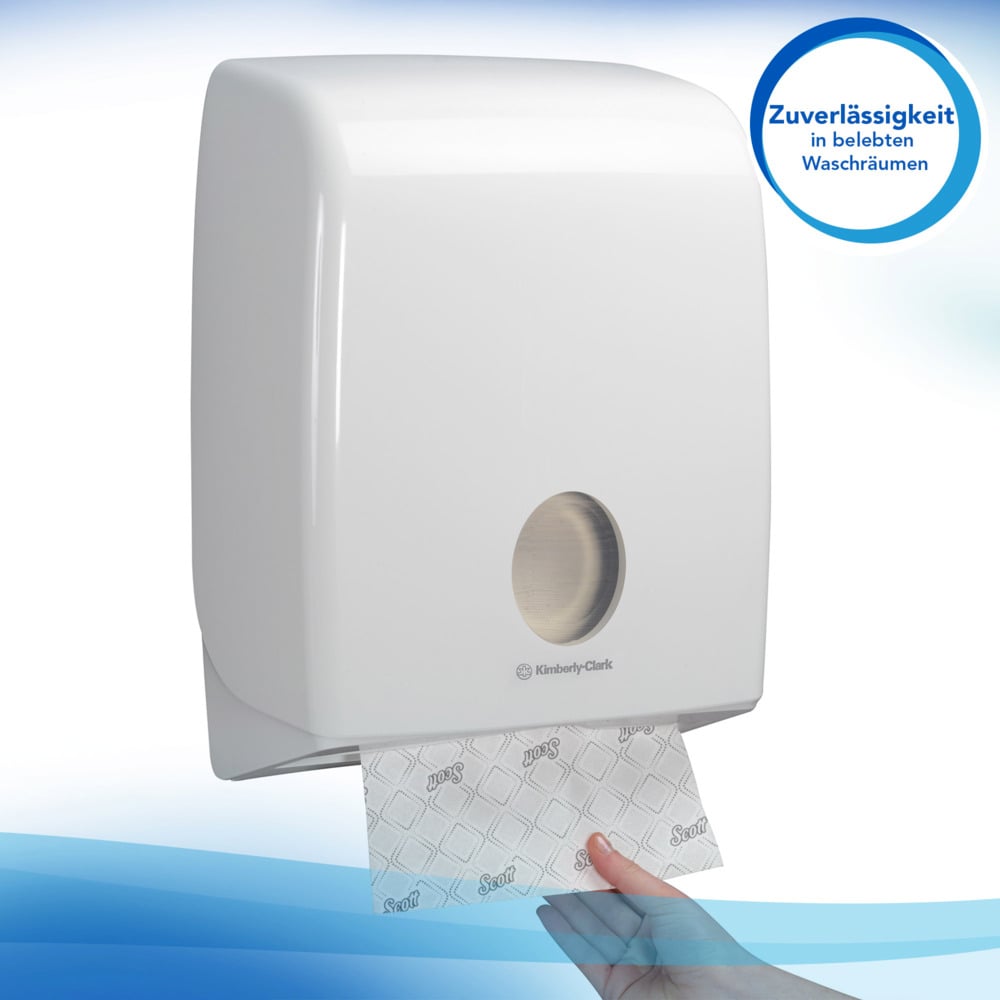 Scott® Essential™ Toallas secamanos 6609: toallas secamanos de papel plegadas, 16 paquetes x 220 unidades de papel secamanos blanco (3520 en total) - 6609
