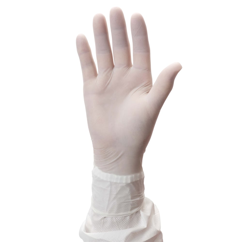 Kimtech™ G3 White Nitrile Gloves (56880), ISO Class 4 or Higher Cleanrooms, High Tack Grip, Ambidextrous, 12”, XS, Double Bagged, 100 / Bag, 10 Bags, 1,000 Gloves / Case - 56880