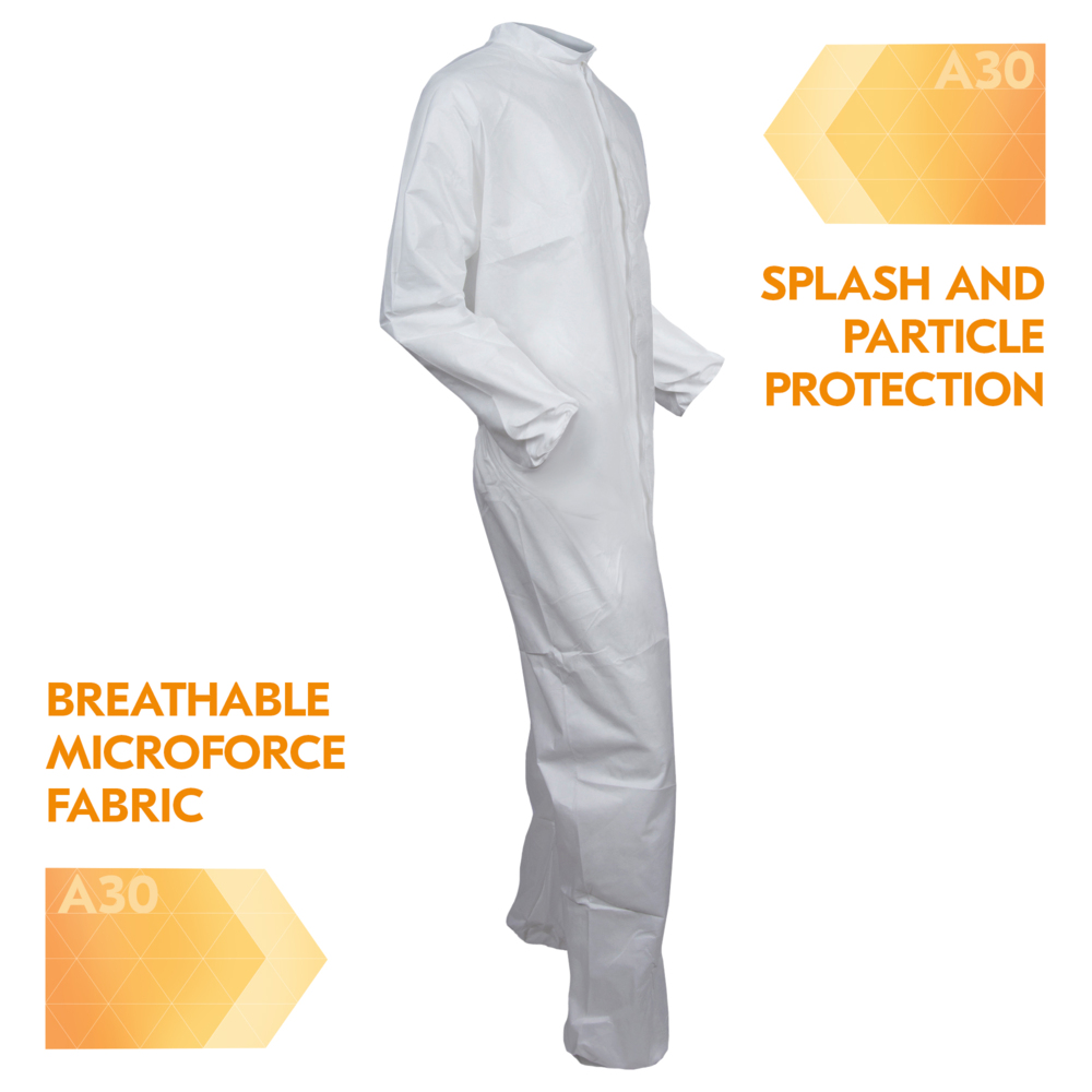 KleenGuard™ A30 Breathable Splash & Particle Protection Coveralls - 35738