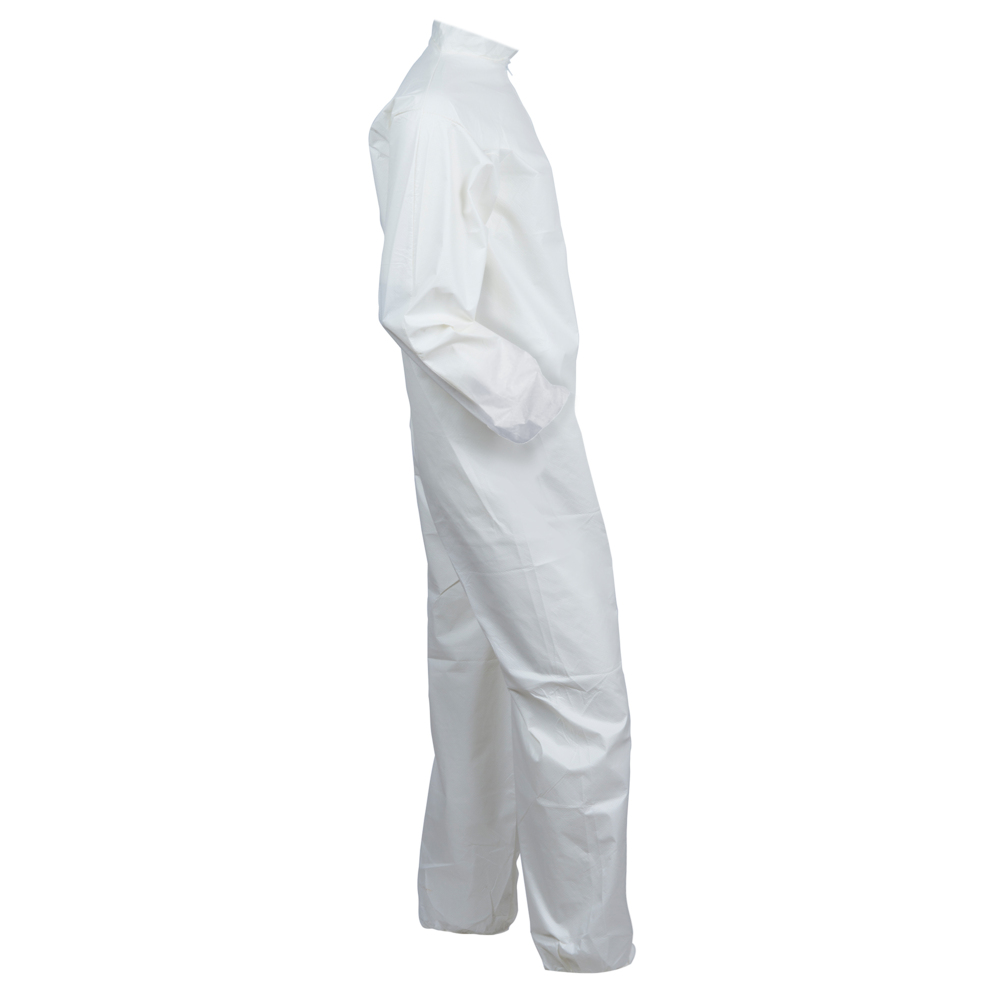 Combinaison de protection contre les liquides et les particules Kleenguard A40 (44305), fermeture éclair à l’avant, blanche, 2TG, 25 vêtements/caisse - 44305