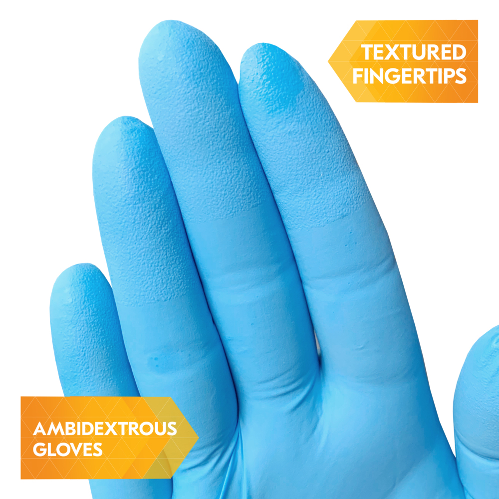 KleenGuard® G10 Comfort Plus™ - blauwe nitrilhandschoenen 54185 - wegwerphandschoenen - 10 dozen x 100 blauwe PBM-handschoenen, XS (1000 in totaal) - 54185