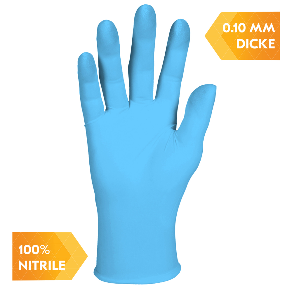 KleenGuard® G10 Comfort Plus™ - blauwe nitrilhandschoenen 54188 - wegwerphandschoenen - 10 dozen x 100 blauwe PBM-handschoenen, L (1000 in totaal) - 54188
