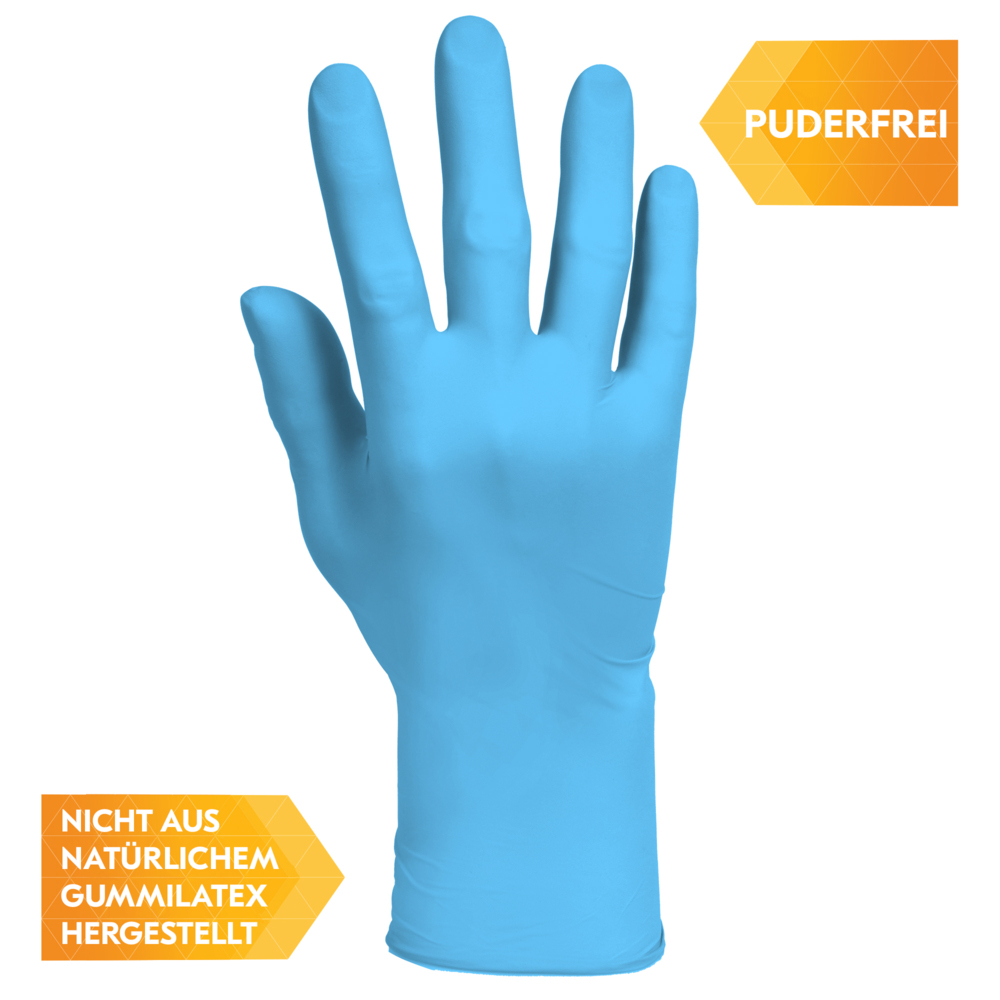 Синие нитриловые перчатки KleenGuard® G10 Comfort Plus™, код 54189 — одноразовые перчатки, 10 упаковок x 100 синих перчаток СИЗ, размер XL (итого 1000 шт.) - 54189