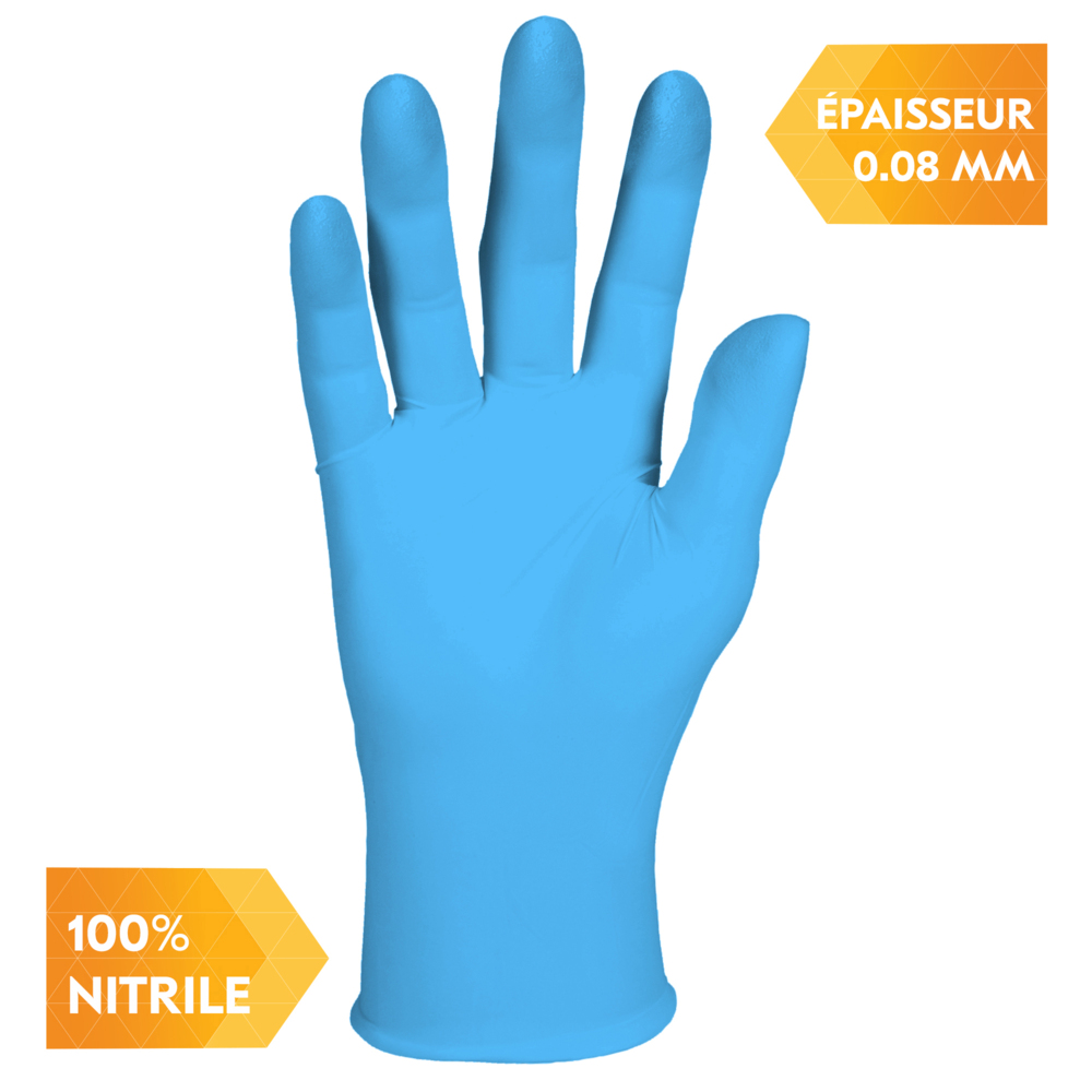 KleenGuard® G10 Flex™ blauwe nitrilhandschoenen 54332 - tastgevoelige wegwerphandschoenen - 10 dozen x 100 blauwe PBM-handschoen, S (1000 in totaal) - 54332