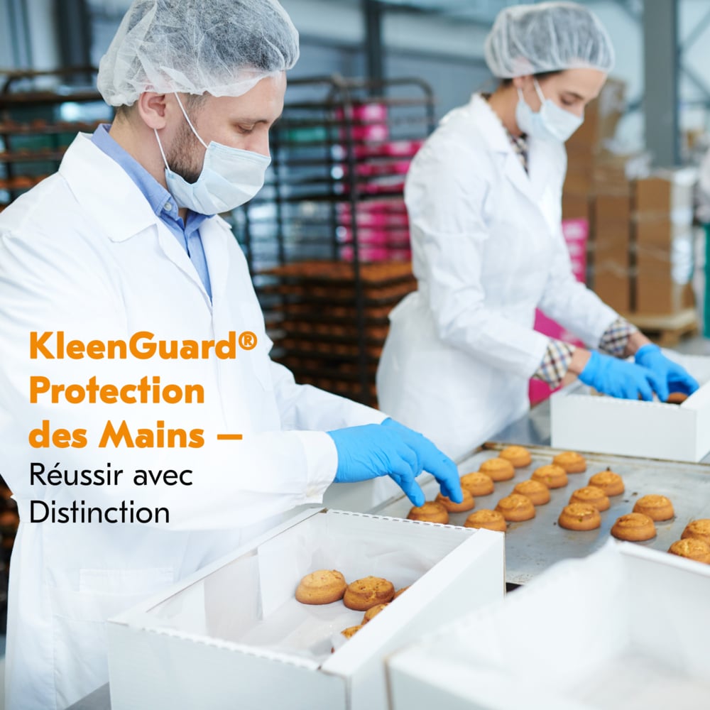 Синие нитриловые перчатки KleenGuard® G10 Flex™, код 54332 — тактильные одноразовые перчатки, 10 упаковок x 100 синих перчаток СИЗ, размер S (итого 1000 шт.) - 54332