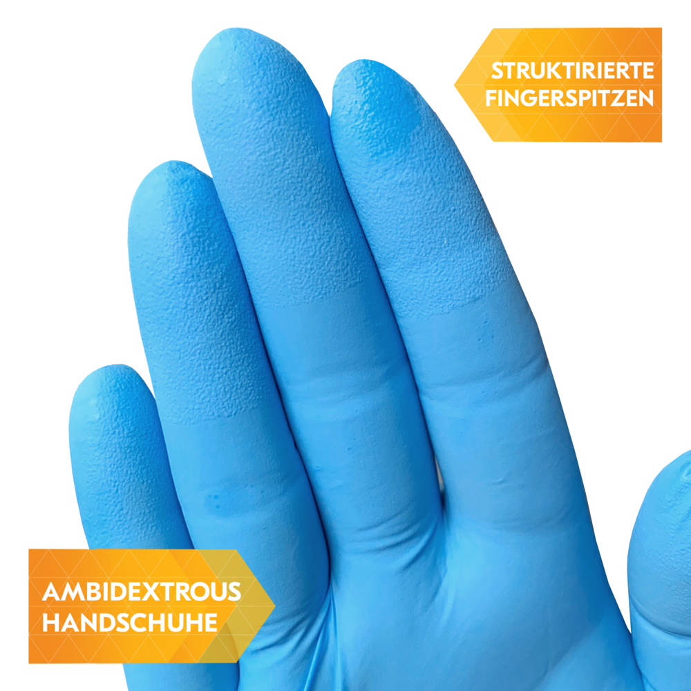 KleenGuard® G10 Flex™ blauwe nitrilhandschoenen 54331 - tastgevoelige wegwerphandschoenen - 10 dozen x 100 blauwe PBM-handschoen, XS (1000 in totaal) - 54331