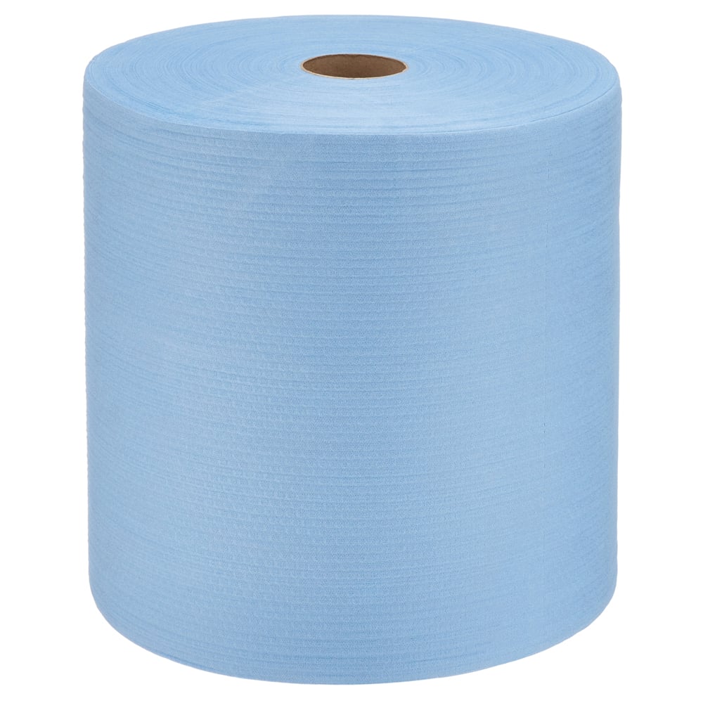 WypAll® X80 Power Clean™ Cloths 8347 - Reusable Cleaning Cloths - 1 Large Blue Roll x 475 Absorbent Cloths - 8347