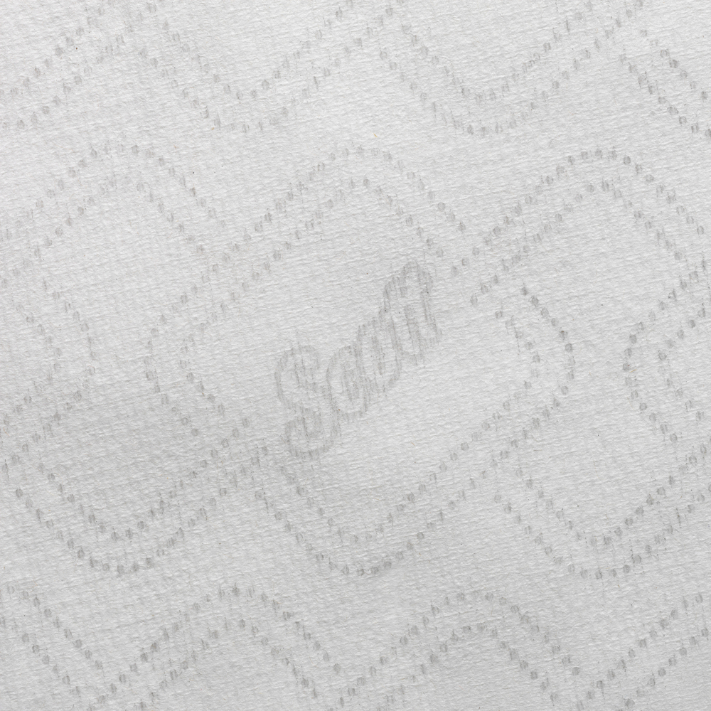 Scott® Extra Strong Handtücher 6686 – 304 m langes, weißes, 1-lagiges Tuch pro Rolle (Ein Karton enthält 6 Rollen) - 6686