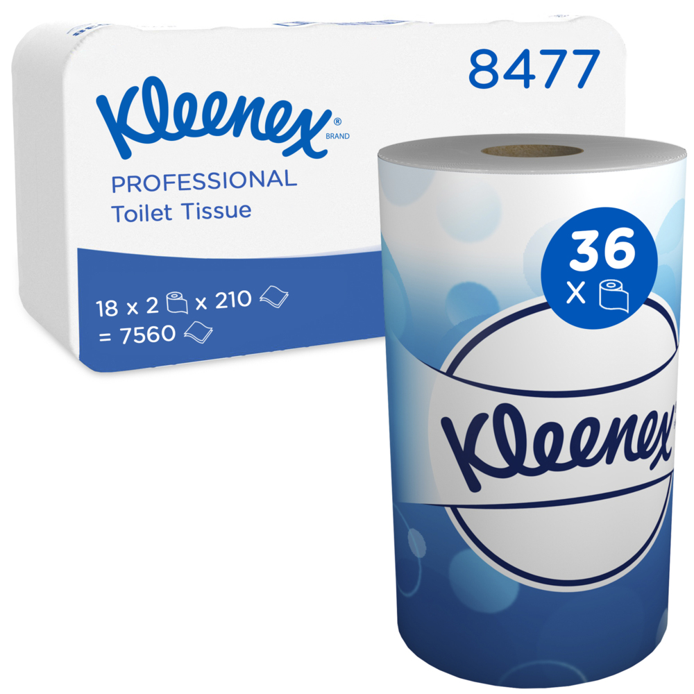 Kleenex® Standard Size Toilet Roll 8477 - 2 Ply Toilet Paper - 36 Rolls ...