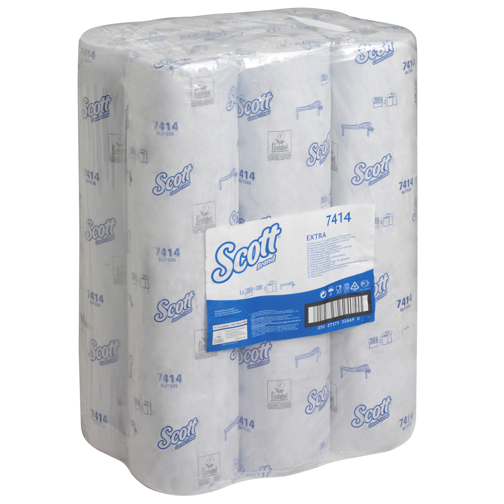 Scott® Extra Couch Cover (51W) 7414 - 6 rolls x 200 blue, 2 ply sheets - 7414