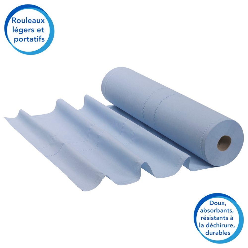 Scott® Extra Couch Cover (51W) 7414 - 6 rolls x 200 blue, 2 ply sheets - 7414