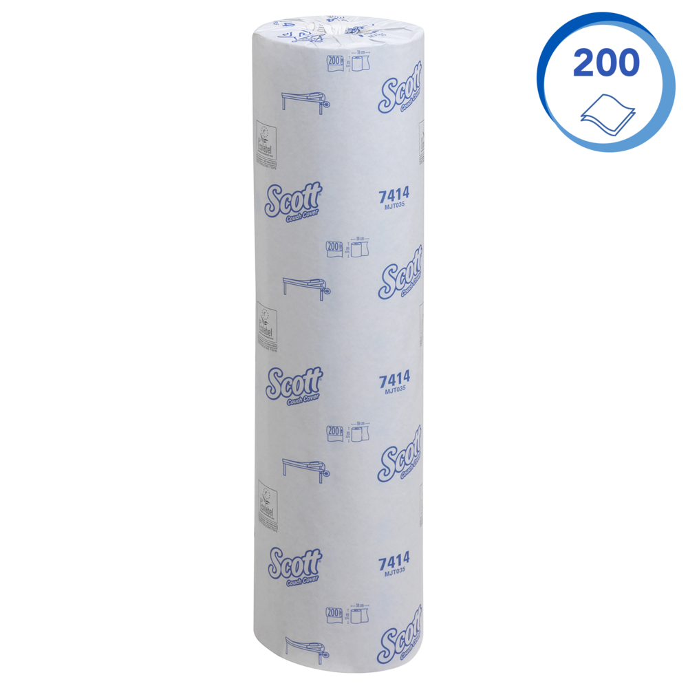 Scott® Extra Couch Cover (51W) 7414 - 6 rolls x 200 blue, 2 ply sheets - 7414