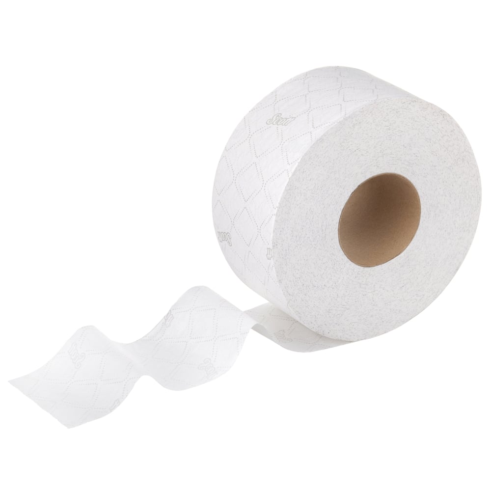 Rouleau de papier toilette Jumbo Scott® Essential™ 8511 - Rouleau de papier toilette Jumbo - 6 rouleaux de 380 m de papier toilette 2 épaisseurs (2 280m au total) - 8511