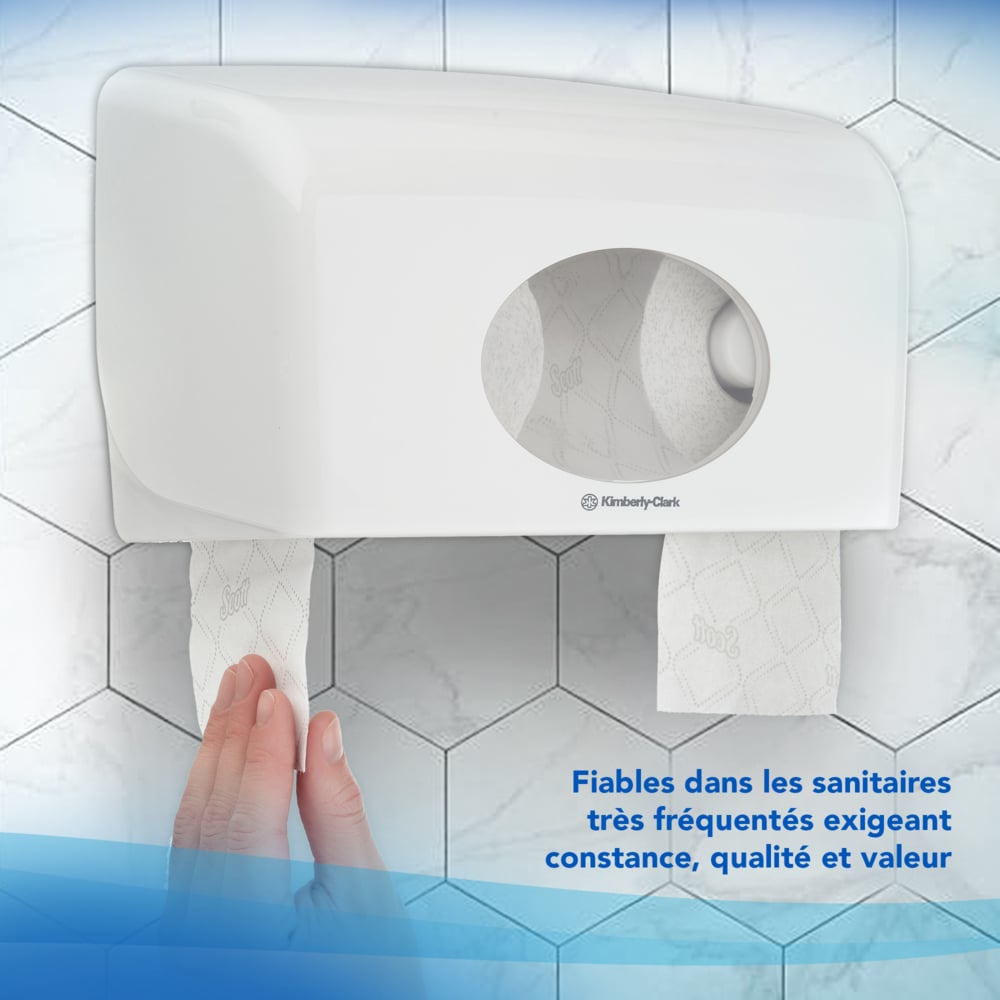 Scott® Essential™ Standaardrol Toiletpapier 8519 - 64 rollen x 350 witte, 2-laags vellen (22.400 vellen) - 8519