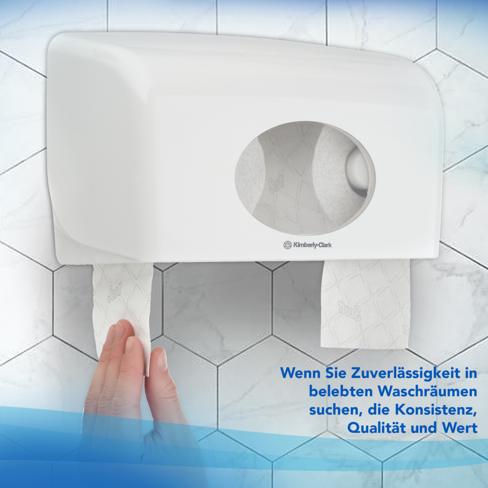 Scott® Essential™ Standaardrol Toiletpapier 8519 - 64 rollen x 350 witte, 2-laags vellen (22.400 vellen) - 8519