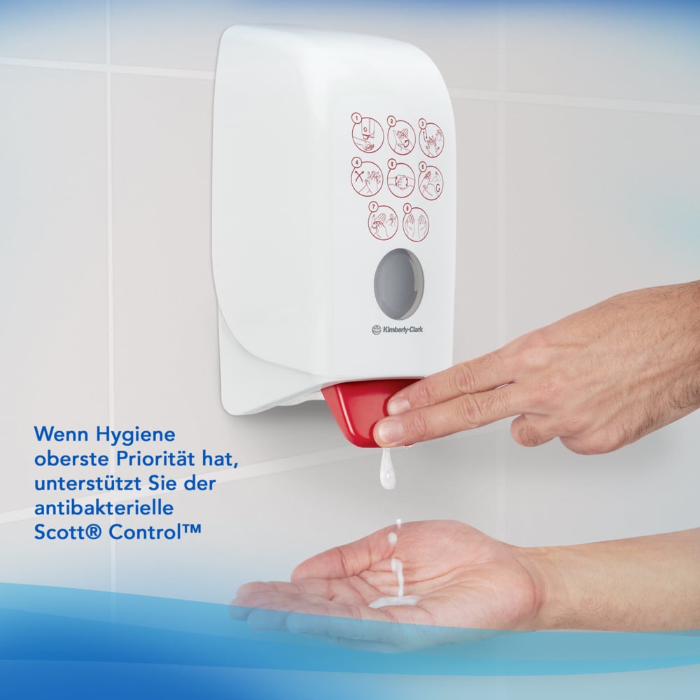 Mousse hydroalcoolique pour les mains Scott® Control™ 6392 - 6 recharges de désinfectant transparent pour les mains de 1 litre (6 litres au total) - 6392