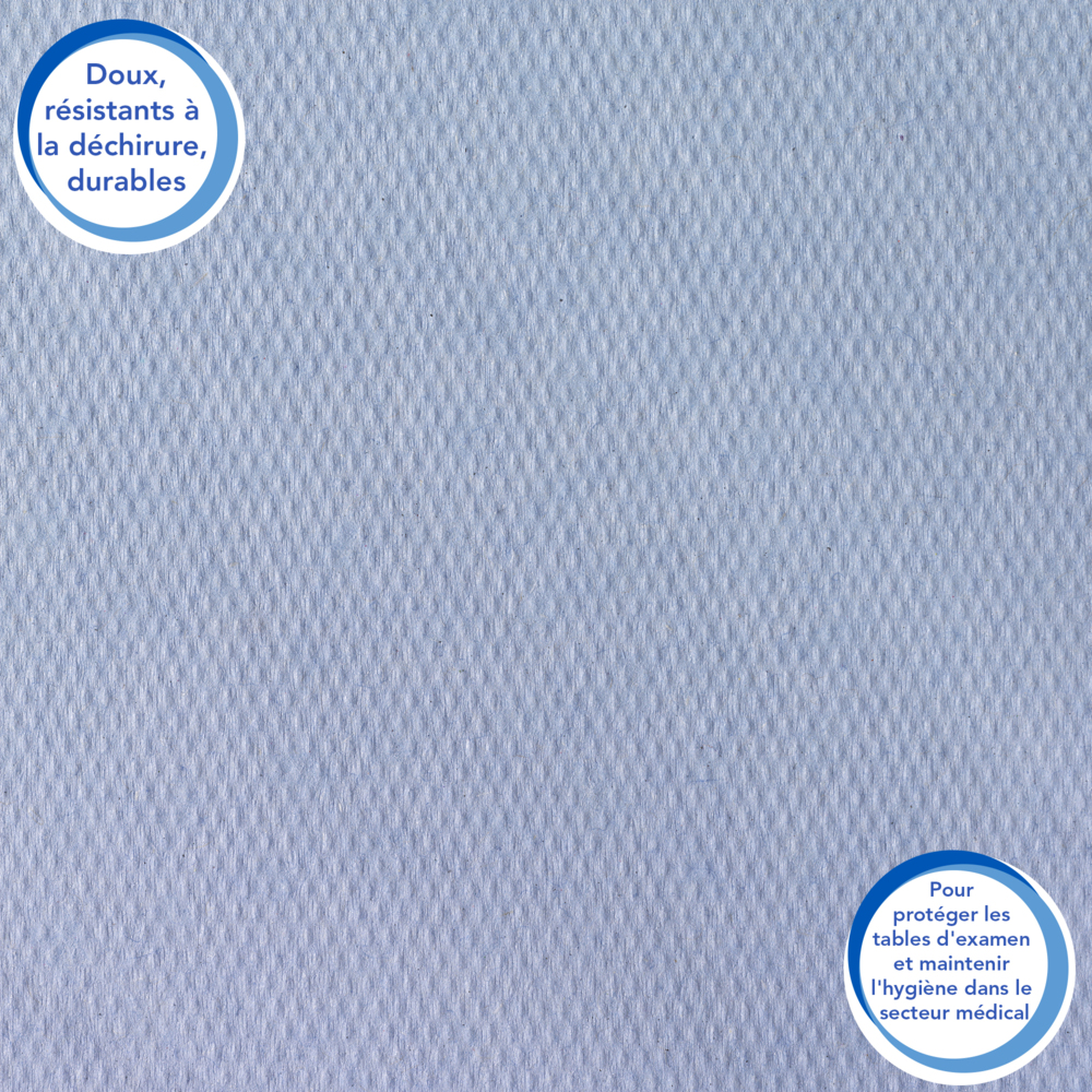 Drap d'examen Scott® (51W) 7396 - 12 rouleaux de 200 formats bleus, 1 épaisseur - 7396