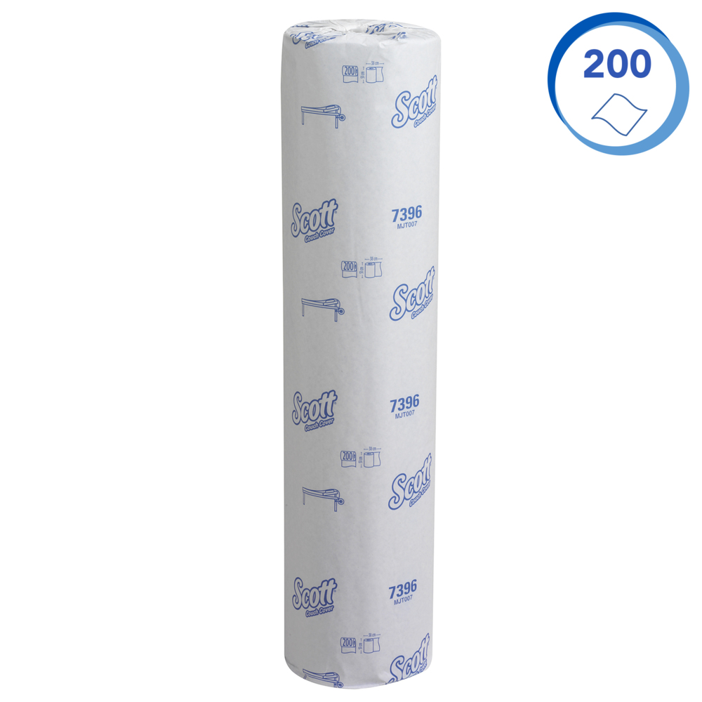 Drap d'examen Scott® (51W) 7396 - 12 rouleaux de 200 formats bleus, 1 épaisseur - 7396