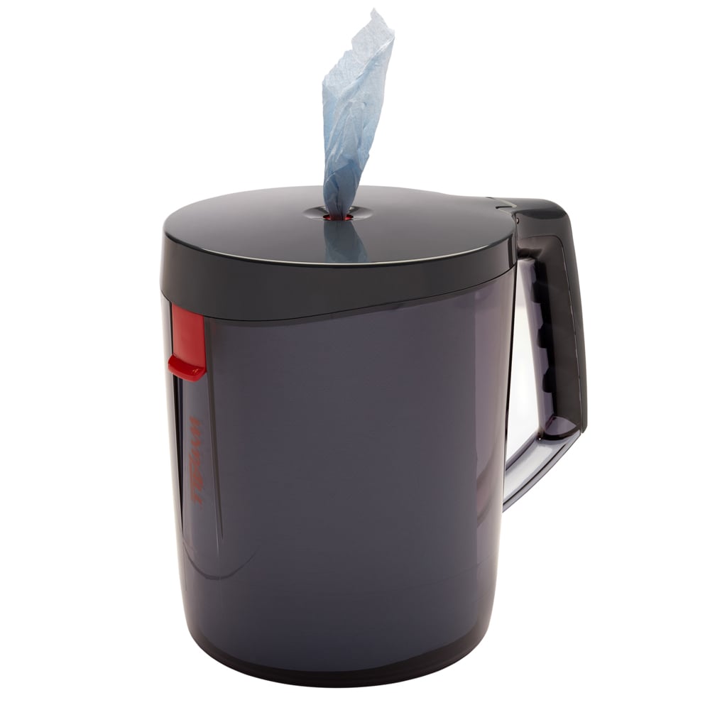 Dispensador de dispensación central portátil WypAll® Reach™ 6221 - Dispensador de rollo blanco o azul - 1 dispensador de paños - 6221