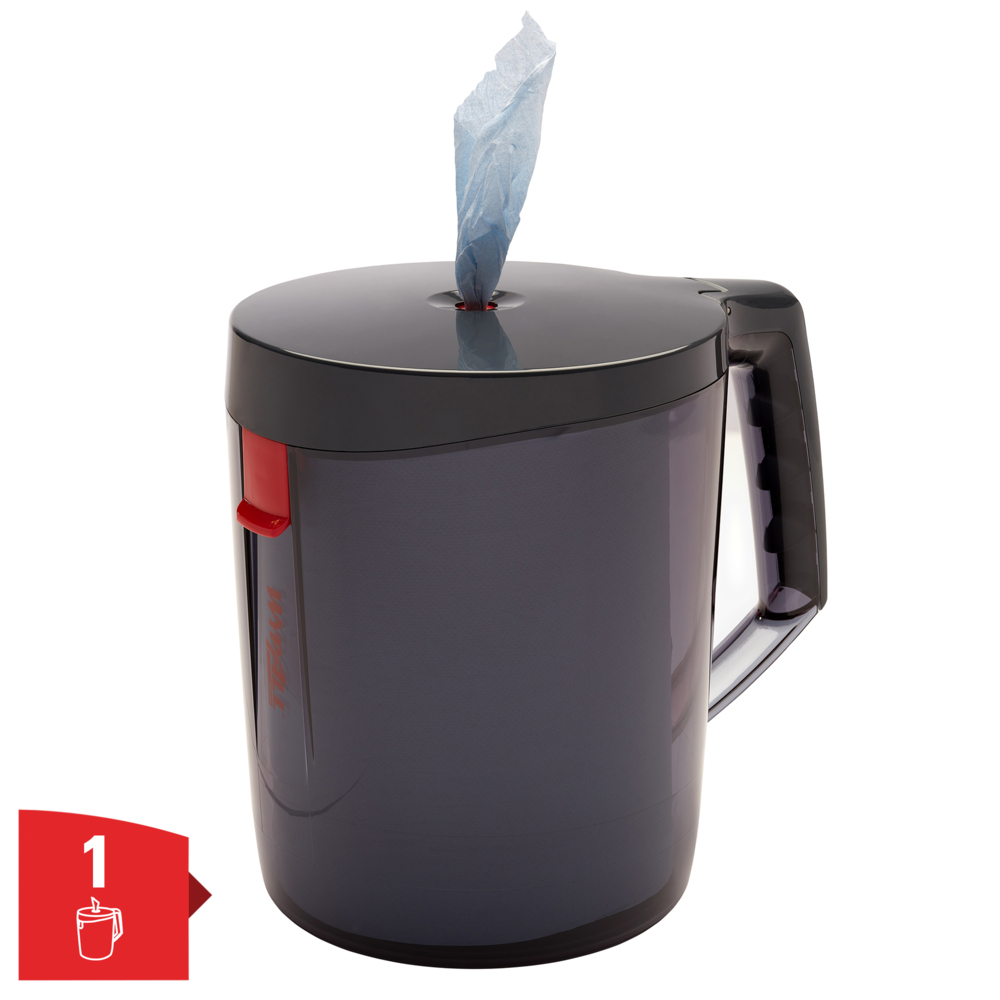 Dispensador de dispensación central portátil WypAll® Reach™ 6221 - Dispensador de rollo blanco o azul - 1 dispensador de paños - 6221