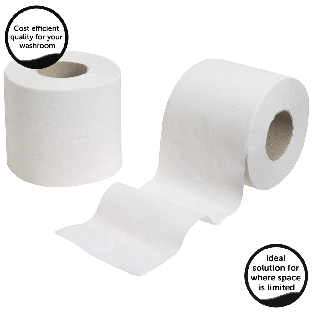 Hostess™ 320 Toilettissuerollen 8653 - Wit, 2-laags, 36x320 (11520 vellen) - 8653