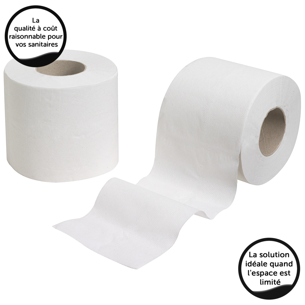 Rouleaux de papier toilette Hostess™ 320 - 8653, blanc, 2 plis, 36 x 320 (11 520 feuilles) - 8653