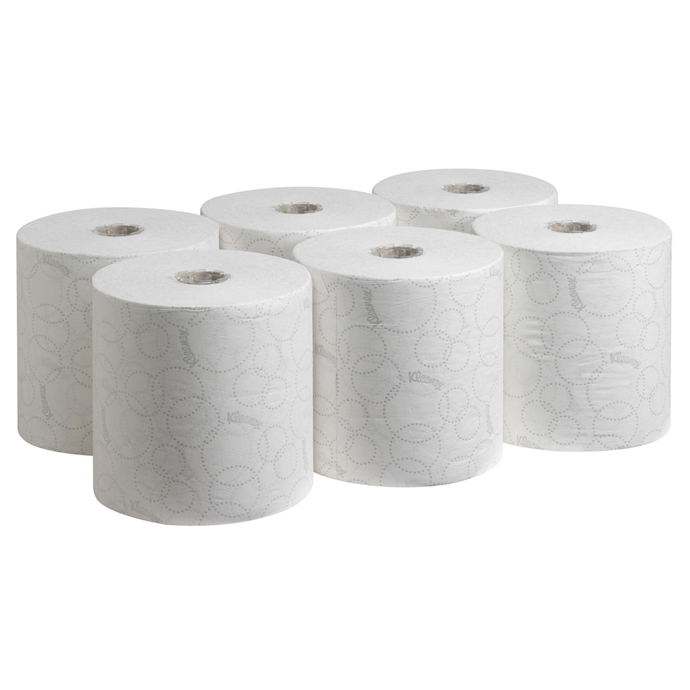 Kleenex® Ultra™ Rolled Paper Towels 6780 - Rolled 2 Ply Hand Towels - 6 x 150m White Paper Towel Rolls - 6780
