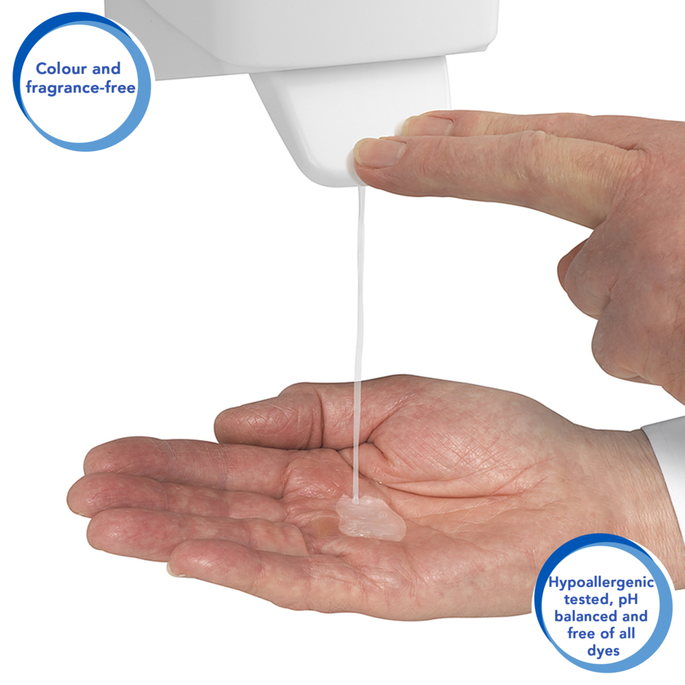 Savon mousse antibactérienne pour les mains Scott® Control™ 6348 - Savon mousse non parfumé pour les mains - 6 recharges x 1 litre de Savon mousse transparente pour les mains (6 litres au total) - 6348