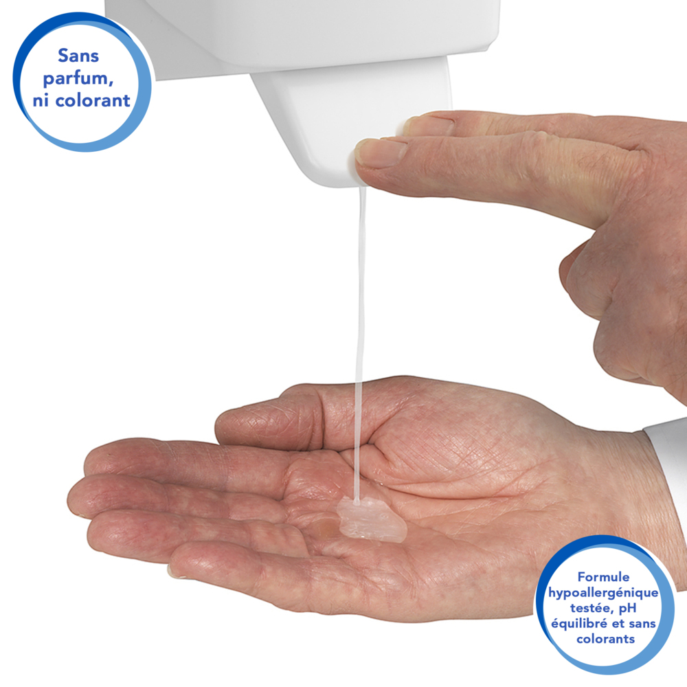 Savon mousse antibactérienne pour les mains Scott® Control™ 6348 - Savon mousse non parfumé pour les mains - 6 recharges x 1 litre de Savon mousse transparente pour les mains (6 litres au total) - 6348