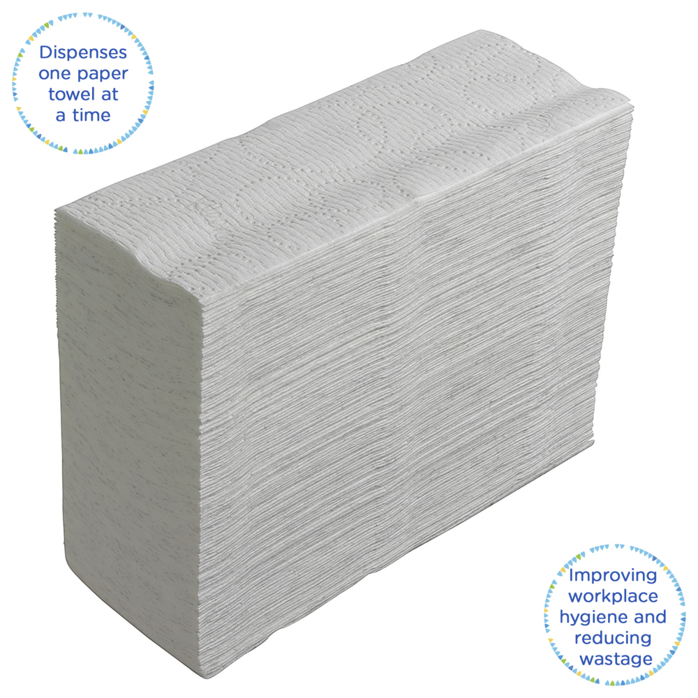 Kleenex® Ultra™ gevouwen witte handdoeken 4633 - 2-laags papieren handdoeken voor eenmalig gebruik - 18 pakken x 150 kleine papieren handdoeken (2700 in totaal) - 4633