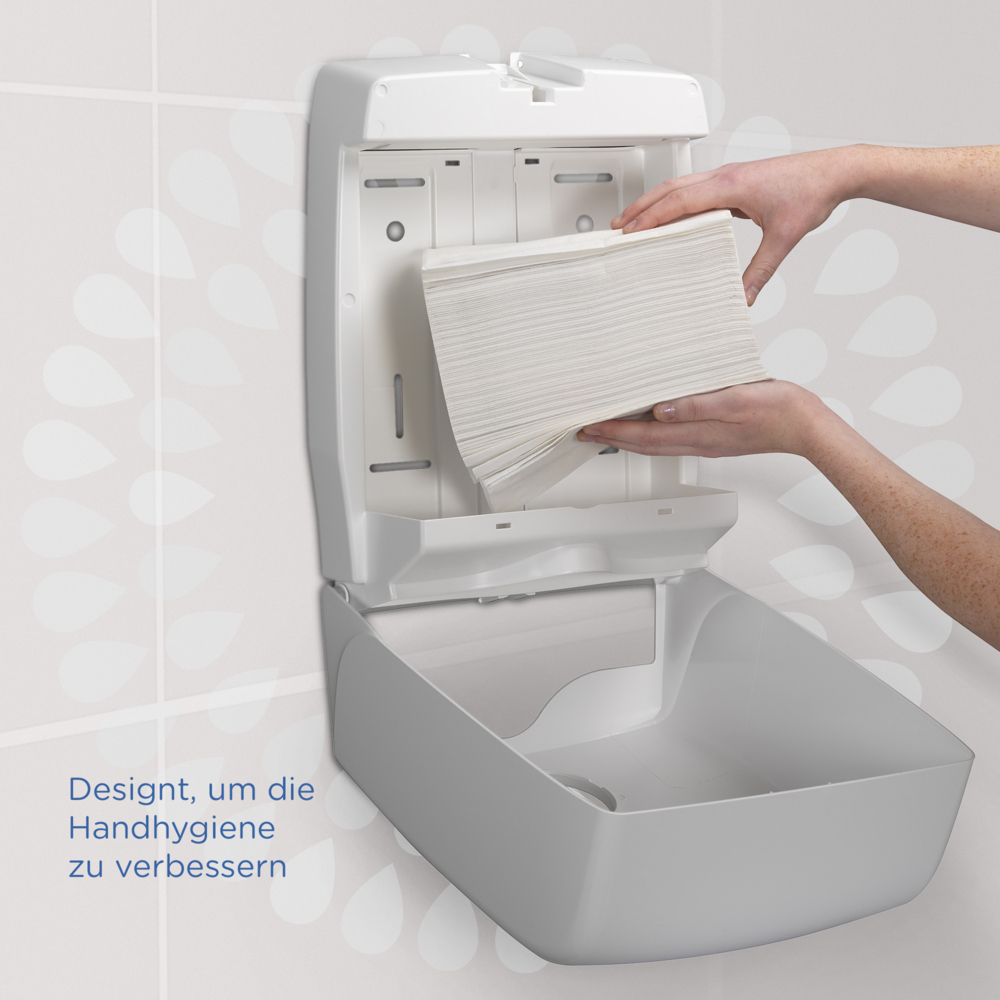 Essuie-mains pliés blancs Kleenex® Ultra™ 4633 – Essuie-mains en papier jetables 2 épaisseurs – 18 paquets x 150 essuie-mains en papier petit format (2 700 au total) - 4633