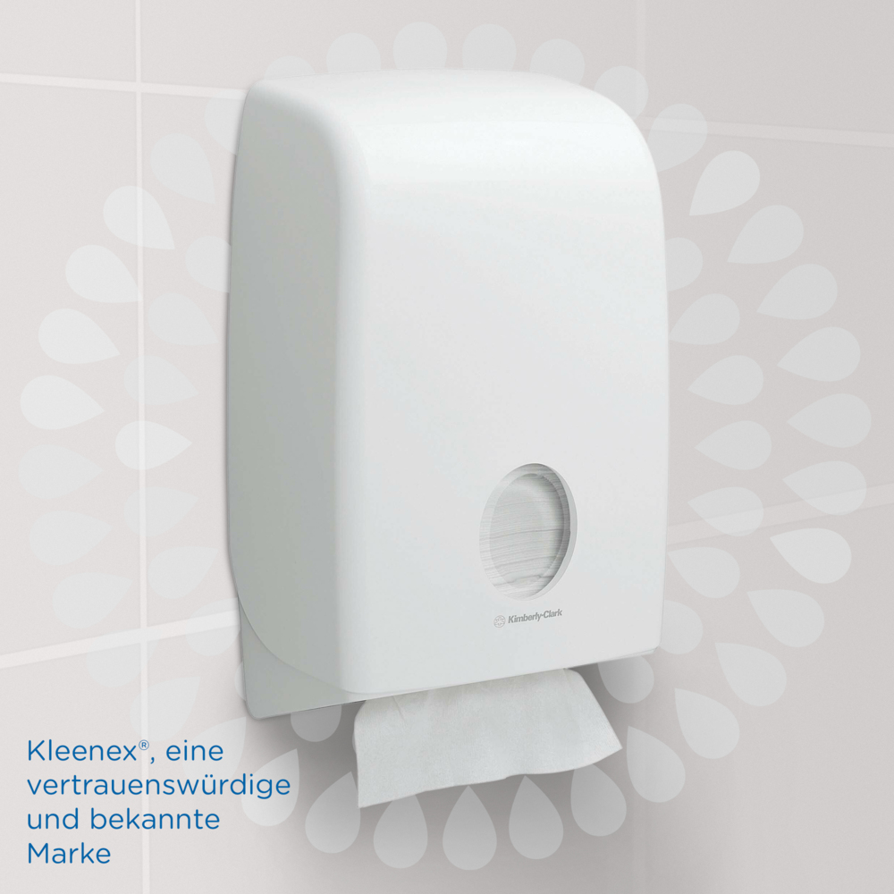 Essuie-mains pliés blancs Kleenex® Ultra™ 4633 – Essuie-mains en papier jetables 2 épaisseurs – 18 paquets x 150 essuie-mains en papier petit format (2 700 au total) - 4633