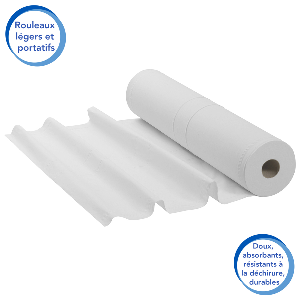 Scott® Extra Couch Cover (51W) 7415 - 6 rolls x 200 white, 2 ply sheets - 7415